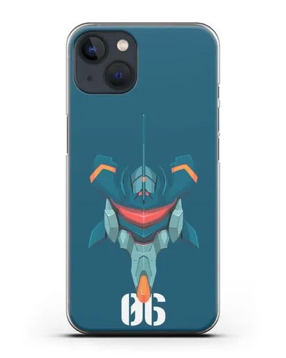 Чехол аниме Евангелион - Ева 06 силиконовый для iPhone 13 Mini