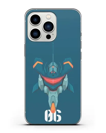 Чехол аниме Евангелион - Ева 06 силиконовый для iPhone 13 Pro