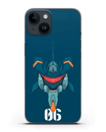 Чехол аниме Евангелион - Ева 06 силиконовый для iPhone 14