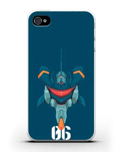 Чехол аниме Евангелион - Ева 06 силиконовый для iPhone 4/4s