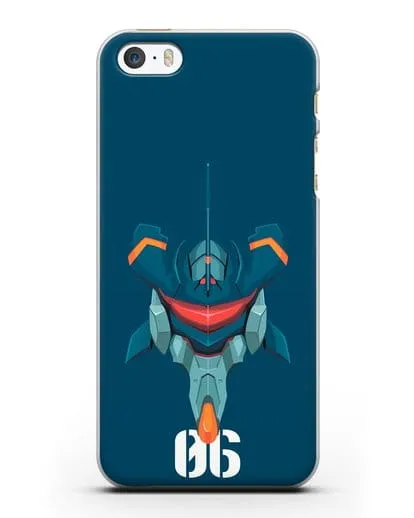 Чехол аниме Евангелион - Ева 06 силиконовый для iPhone 5/5s/SE