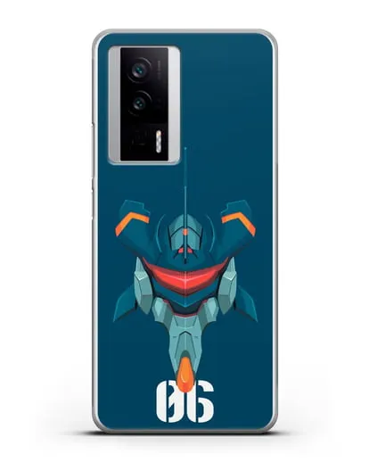 Чехол аниме Евангелион - Ева 06 силиконовый для Xiaomi Poco F5 Pro