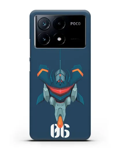Чехол аниме Евангелион - Ева 06 силиконовый для Xiaomi Poco X6 Pro
