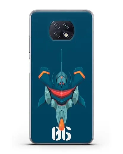 Чехол аниме Евангелион - Ева 06 силиконовый для Xiaomi Redmi Note 9T