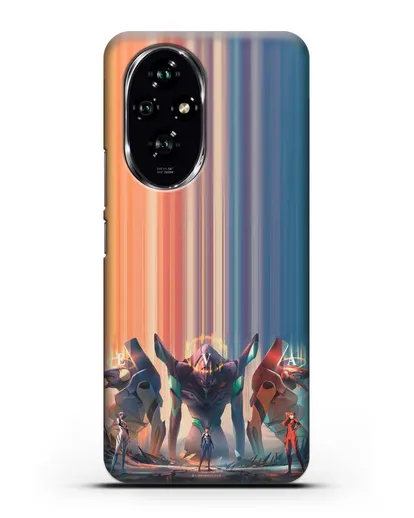 Чехол аниме Евангелион - Три Евы силиконовый для Honor 200