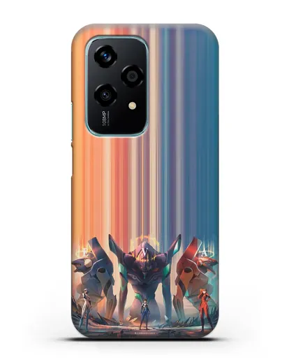 Чехол аниме Евангелион - Три Евы силиконовый для Honor 200 Lite