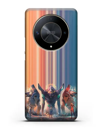 Чехол аниме Евангелион - Три Евы силиконовый для Honor X9b
