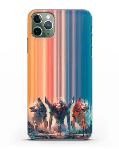 Чехол аниме Евангелион - Три Евы силиконовый для iPhone 11 Pro