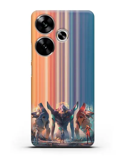 Чехол аниме Евангелион - Три Евы силиконовый для Xiaomi Poco F6