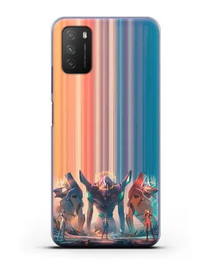 Чехол аниме Евангелион - Три Евы силиконовый для Xiaomi Poco M3