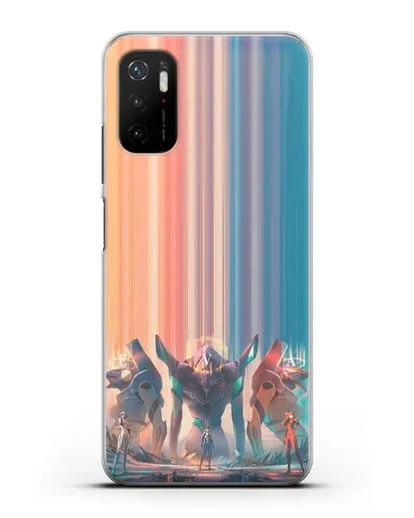 Чехол аниме Евангелион - Три Евы силиконовый для Xiaomi Poco M3 Pro