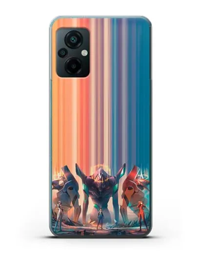 Чехол аниме Евангелион - Три Евы силиконовый для Xiaomi Poco M5