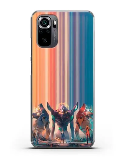 Чехол аниме Евангелион - Три Евы силиконовый для Xiaomi Poco M5s