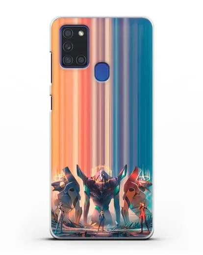 Чехол аниме Евангелион - Три Евы силиконовый для Samsung Galaxy A21s [SM-A217F]