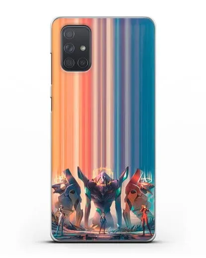 Чехол аниме Евангелион - Три Евы силиконовый для Samsung Galaxy A71 [SM-A715F]