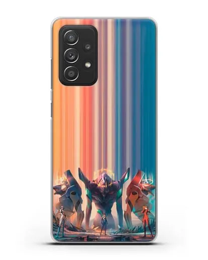 Чехол аниме Евангелион - Три Евы силиконовый для Samsung Galaxy A53