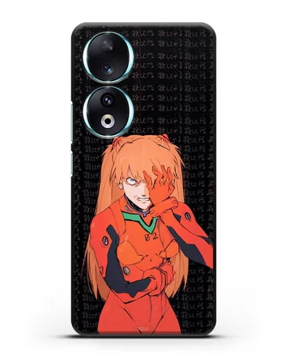 Чехол аниме Евангелион - Раненная Аска силиконовый для Honor 90