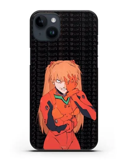 Чехол аниме Евангелион - Раненная Аска силиконовый для iPhone 14 Plus
