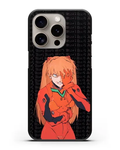 Чехол аниме Евангелион - Раненная Аска силиконовый для iPhone 15 Pro
