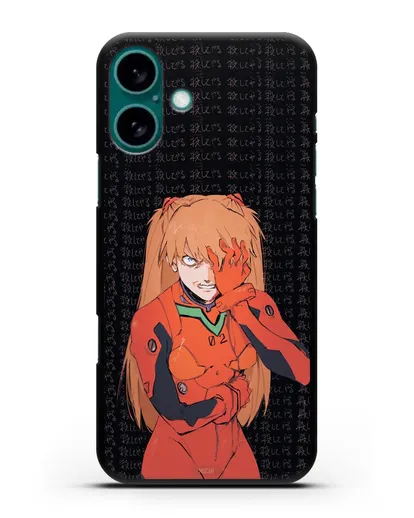 Чехол аниме Евангелион - Раненная Аска силиконовый для iPhone 16 Plus