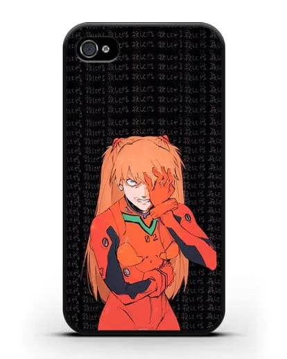 Чехол аниме Евангелион - Раненная Аска силиконовый для iPhone 4/4s