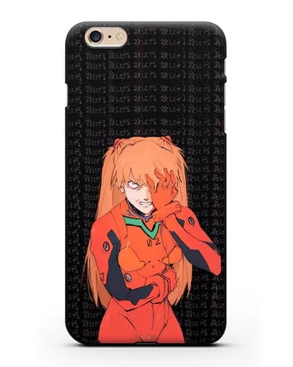 Чехол аниме Евангелион - Раненная Аска силиконовый для iPhone 6 Plus