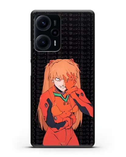 Чехол аниме Евангелион - Раненная Аска силиконовый для Xiaomi Poco F5