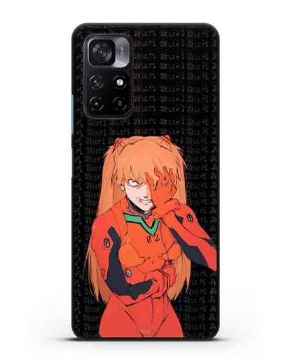 Чехол аниме Евангелион - Раненная Аска силиконовый для Xiaomi Poco M4 Pro 5G