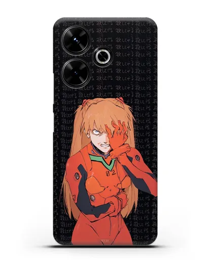 Чехол аниме Евангелион - Раненная Аска силиконовый для Xiaomi Poco M6