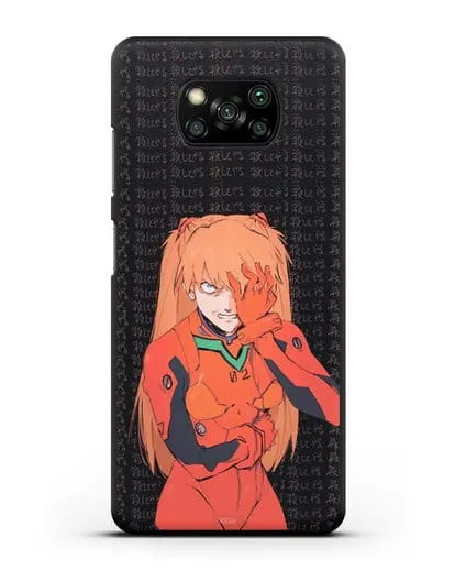Чехол аниме Евангелион - Раненная Аска силиконовый для Xiaomi Poco X3 Pro