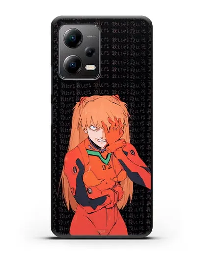 Чехол аниме Евангелион - Раненная Аска силиконовый для Xiaomi Poco X5