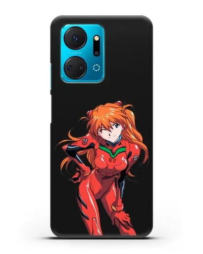 Чехол аниме Евангелион - Аска силиконовый для Honor X7a Plus