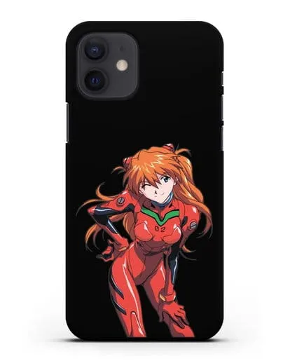 Чехол аниме Евангелион - Аска силиконовый для iPhone 12