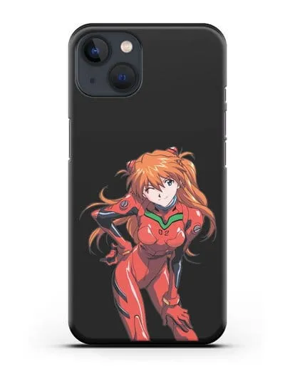 Чехол аниме Евангелион - Аска силиконовый для iPhone 13 Mini