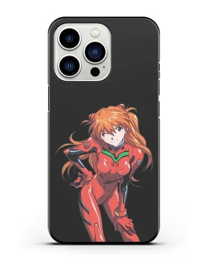 Чехол аниме Евангелион - Аска силиконовый для iPhone 13 Pro