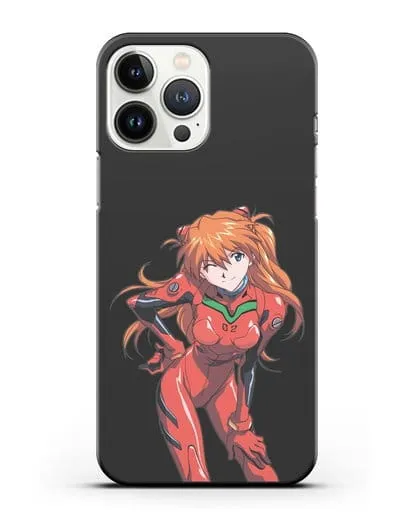 Чехол аниме Евангелион - Аска силиконовый для iPhone 13 Pro Max