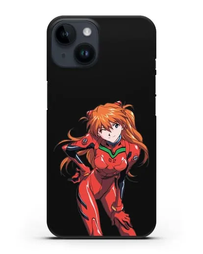 Чехол аниме Евангелион - Аска силиконовый для iPhone 14