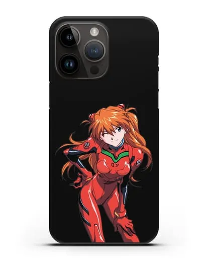 Чехол аниме Евангелион - Аска силиконовый для iPhone 14 Pro Max