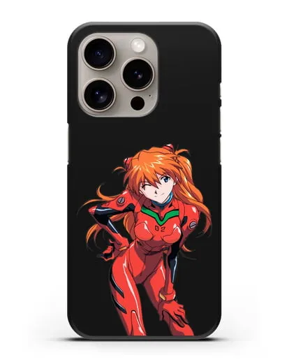 Чехол аниме Евангелион - Аска силиконовый для iPhone 15 Pro