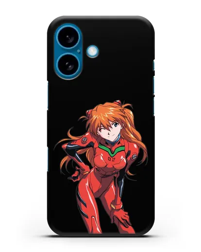 Чехол аниме Евангелион - Аска силиконовый для iPhone 16
