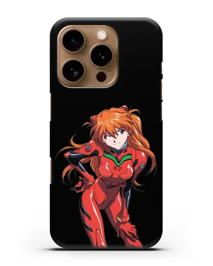 Чехол аниме Евангелион - Аска силиконовый для iPhone 16 Pro