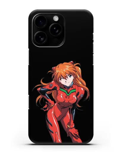 Чехол аниме Евангелион - Аска силиконовый для iPhone 16 Pro Max