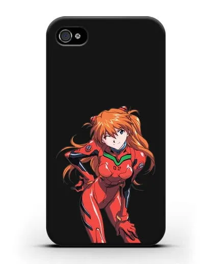 Чехол аниме Евангелион - Аска силиконовый для iPhone 4/4s