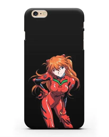 Чехол аниме Евангелион - Аска силиконовый для iPhone 6 Plus