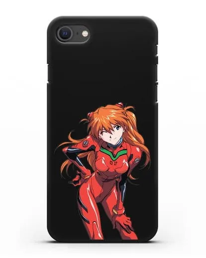 Чехол аниме Евангелион - Аска силиконовый для iPhone SE 2020