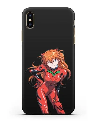 Чехол аниме Евангелион - Аска силиконовый для iPhone XS Max