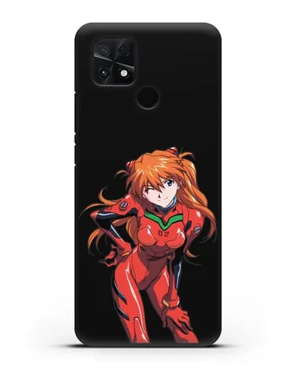 Чехол аниме Евангелион - Аска силиконовый для Xiaomi Poco C40