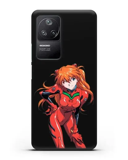 Чехол аниме Евангелион - Аска силиконовый для Xiaomi Poco F4