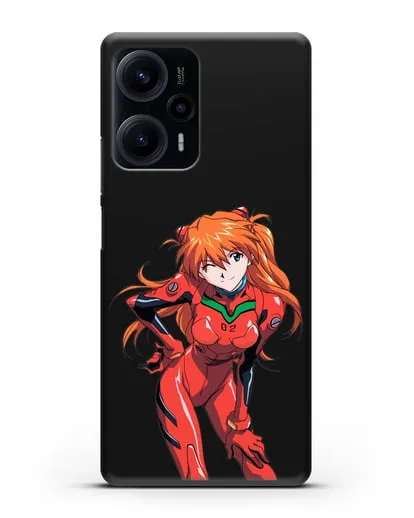 Чехол аниме Евангелион - Аска силиконовый для Xiaomi Poco F5