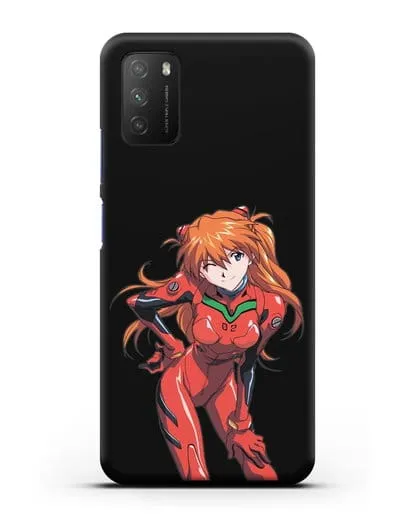 Чехол аниме Евангелион - Аска силиконовый для Xiaomi Poco M3